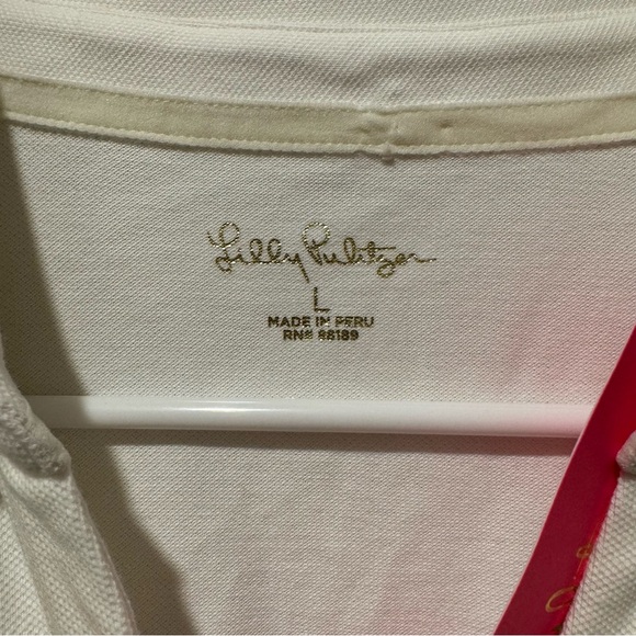 Lilly Pulitzer Tonda NEW Preppy Polo Dress in Blue Ibiza White & Turquoise Large - Picture 4 of 5